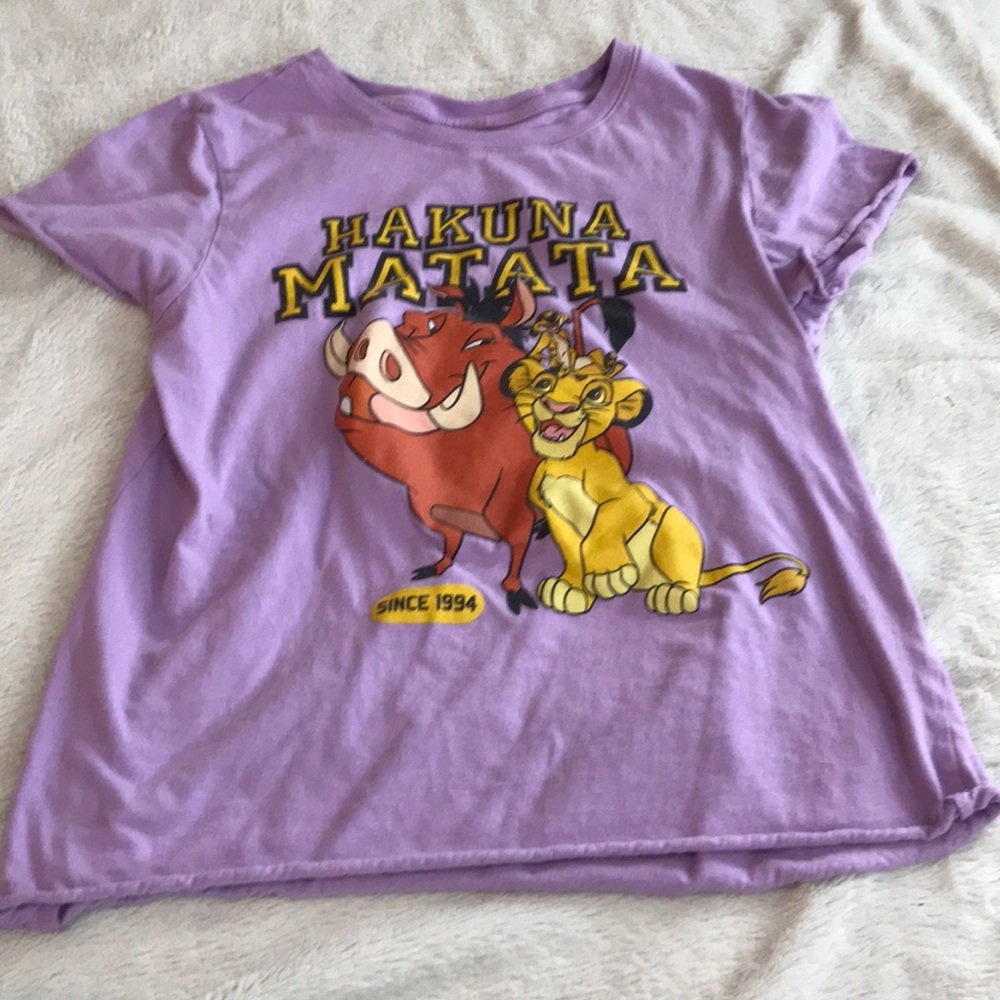 Hakuna Matata light purple short sleeve tee shirt